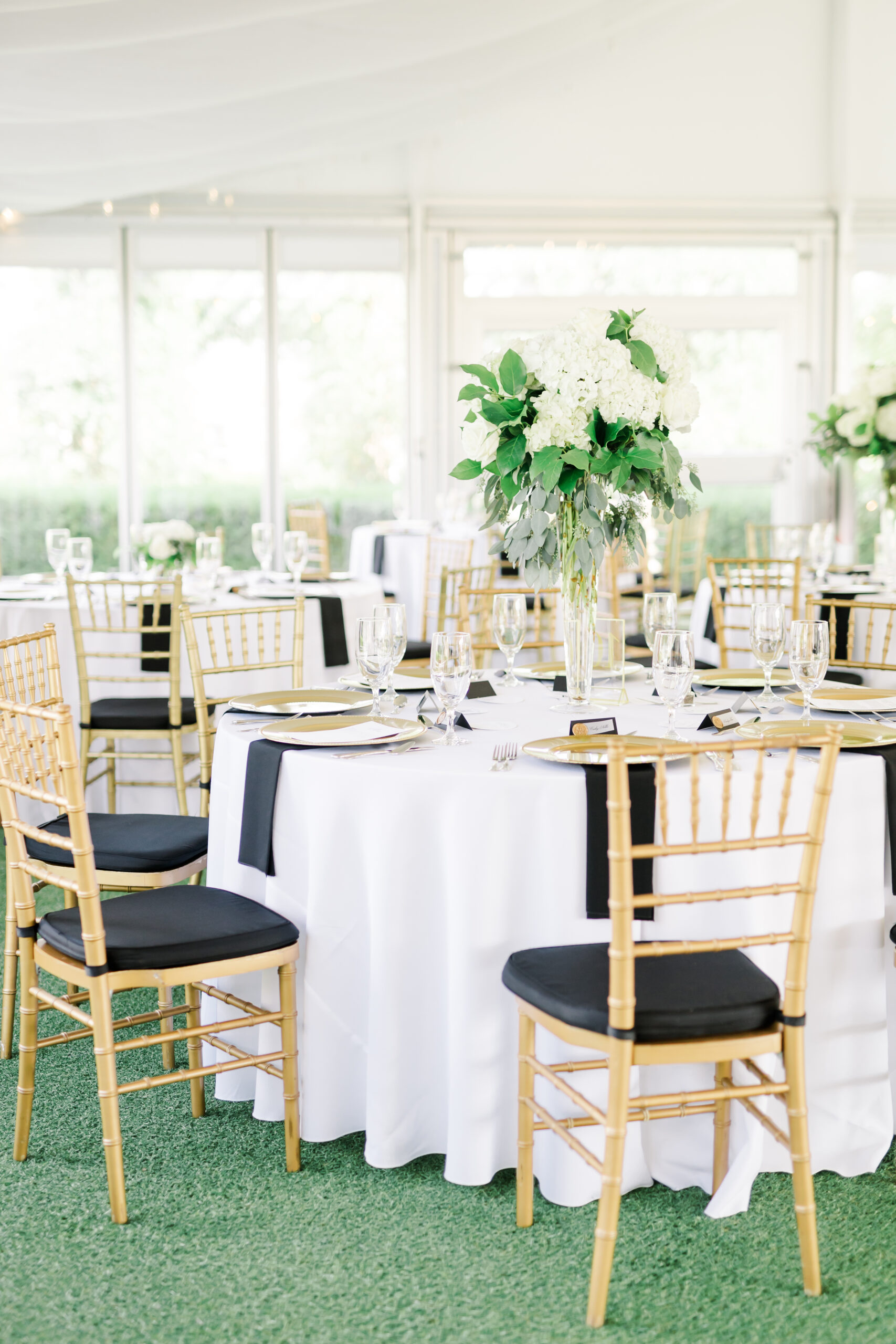 simple elegant table setting at a wedding in GA